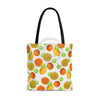 Citrus Fruit Pattern White Chic Tote Bag Large Bags