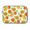 Citrus Fruit Pattern White Laptop Sleeve 13