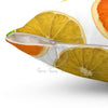Citrus Fruits Exotic White Ii Chic Square Pillow Home Decor