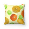 Citrus Fruits Exotic Yellow Chic Ii Square Pillow Home Decor