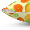 Citrus Fruits Exotic Yellow Chic Square Pillow Home Decor
