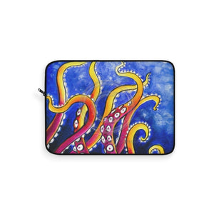 Colorful Octopus Tentacles Acrylic Painting Nautical Modern Art Laptop Sleeve 15