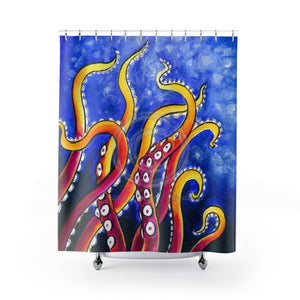 Colorful Tentacles Octopus Shower Curtain 71 × 74 Home Decor