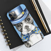 Copy Of Boston Terrier Dog Detective Watercolor Blue Case Mate Tough Phone Cases
