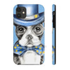 Copy Of Boston Terrier Dog Detective Watercolor Blue Case Mate Tough Phone Cases Iphone 11