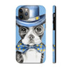 Copy Of Boston Terrier Dog Detective Watercolor Blue Case Mate Tough Phone Cases Iphone 11 Pro