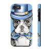 Copy Of Boston Terrier Dog Detective Watercolor Blue Case Mate Tough Phone Cases Iphone 7 8