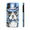 Copy Of Boston Terrier Dog Detective Watercolor Blue Case Mate Tough Phone Cases Iphone X