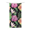 Copy Of Hibiscus Tropical Black Pattern Polycotton Towel 36X72 Home Decor