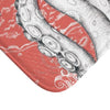 Copy Of White Tentacles Coral Red Nautical Bath Mat Home Decor