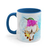 Costas Hummingbird Watercolor Art Accent Coffee Mug 11Oz Blue /