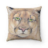 Cougar Colored Pencil Art Square Pillow 14 × Home Decor