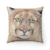 Cougar Colored Pencil Art Square Pillow Home Decor