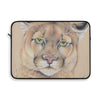 Cougar Colored Pencil Green Eyes Art Laptop Sleeve 15
