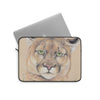 Cougar Colored Pencil Green Eyes Art Laptop Sleeve