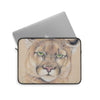 Cougar Colored Pencil Green Eyes Art Laptop Sleeve