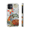 Crab Vintage Map Starfish Nautical Art Case Mate Tough Phone Cases Iphone 12