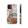 Crab Vintage Map Starfish Nautical Art Case Mate Tough Phone Cases Iphone 12 Mini