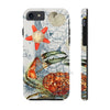 Crab Vintage Map Starfish Nautical Art Case Mate Tough Phone Cases Iphone 7 8
