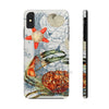 Crab Vintage Map Starfish Nautical Art Case Mate Tough Phone Cases Iphone Xs Max