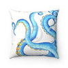 Crazy Blue Tentacles Ink Square Pillow 14X14 Home Decor