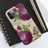Crimson Rose Vintage Calligraphy Romantic Chic Art Case Mate Tough Phone Cases