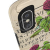 Crimson Rose Vintage Calligraphy Romantic Chic Art Case Mate Tough Phone Cases