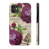 Crimson Rose Vintage Calligraphy Romantic Chic Art Case Mate Tough Phone Cases Iphone 11