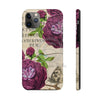 Crimson Rose Vintage Calligraphy Romantic Chic Art Case Mate Tough Phone Cases Iphone 11 Pro Max