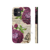 Crimson Rose Vintage Calligraphy Romantic Chic Art Case Mate Tough Phone Cases Iphone 12 Mini