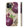 Crimson Rose Vintage Calligraphy Romantic Chic Art Case Mate Tough Phone Cases Iphone 12 Pro Max