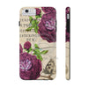 Crimson Rose Vintage Calligraphy Romantic Chic Art Case Mate Tough Phone Cases Iphone 6/6S Plus
