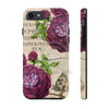 Crimson Rose Vintage Calligraphy Romantic Chic Art Case Mate Tough Phone Cases Iphone 7 8