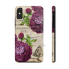 Crimson Rose Vintage Calligraphy Romantic Chic Art Case Mate Tough Phone Cases Iphone X