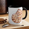 Cut Ginger Kitten Cat Sleeping Ink On White Art Accent Coffee Mug 11Oz
