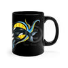 Cute Baby Orca Whale Colorful Ink Black Mug 11Oz Mug