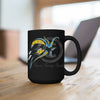 Cute Baby Orca Whale Colorful Ink Black Mug 15 Oz