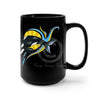 Cute Baby Orca Whale Colorful Ink Black Mug 15 Oz