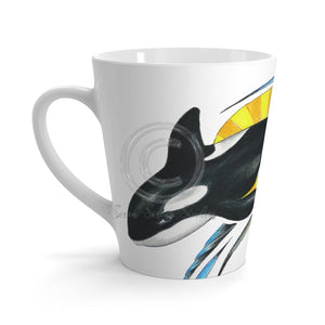 Cute Baby Orca Whale Colorful Ink Latte Mug 12Oz Mug