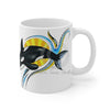 Cute Baby Orca Whale Colorful Ink Mug 11Oz