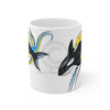 Cute Baby Orca Whale Colorful Ink Mug 11Oz