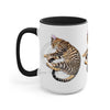 Cute Bengal Cat Sleeping Art Two-Tone Coffee Mugs 15Oz / Black Mug