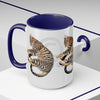 Cute Bengal Cat Sleeping Art Two-Tone Coffee Mugs 15Oz Mug