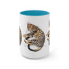 Cute Bengal Cat Sleeping Art Two-Tone Coffee Mugs 15Oz Mug