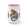 Cute Bengal Cat Sleeping Art Two-Tone Coffee Mugs 15Oz Mug