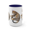 Cute Bengal Cat Sleeping Art Two-Tone Coffee Mugs 15Oz Mug