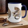 Cute Bengal Cat Sleeping Art Two-Tone Coffee Mugs 15Oz Mug