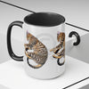 Cute Bengal Cat Sleeping Art Two-Tone Coffee Mugs 15Oz Mug