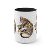 Cute Bengal Cat Sleeping Art Two-Tone Coffee Mugs 15Oz Mug