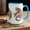 Cute Bengal Cat Sleeping Art Two-Tone Coffee Mugs 15Oz Mug